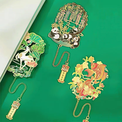 Oriental Fortune Creatures Themed Metal Bookmark