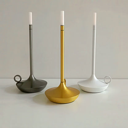 Rechargeable LED Table Lamp with Vintage Candle Design