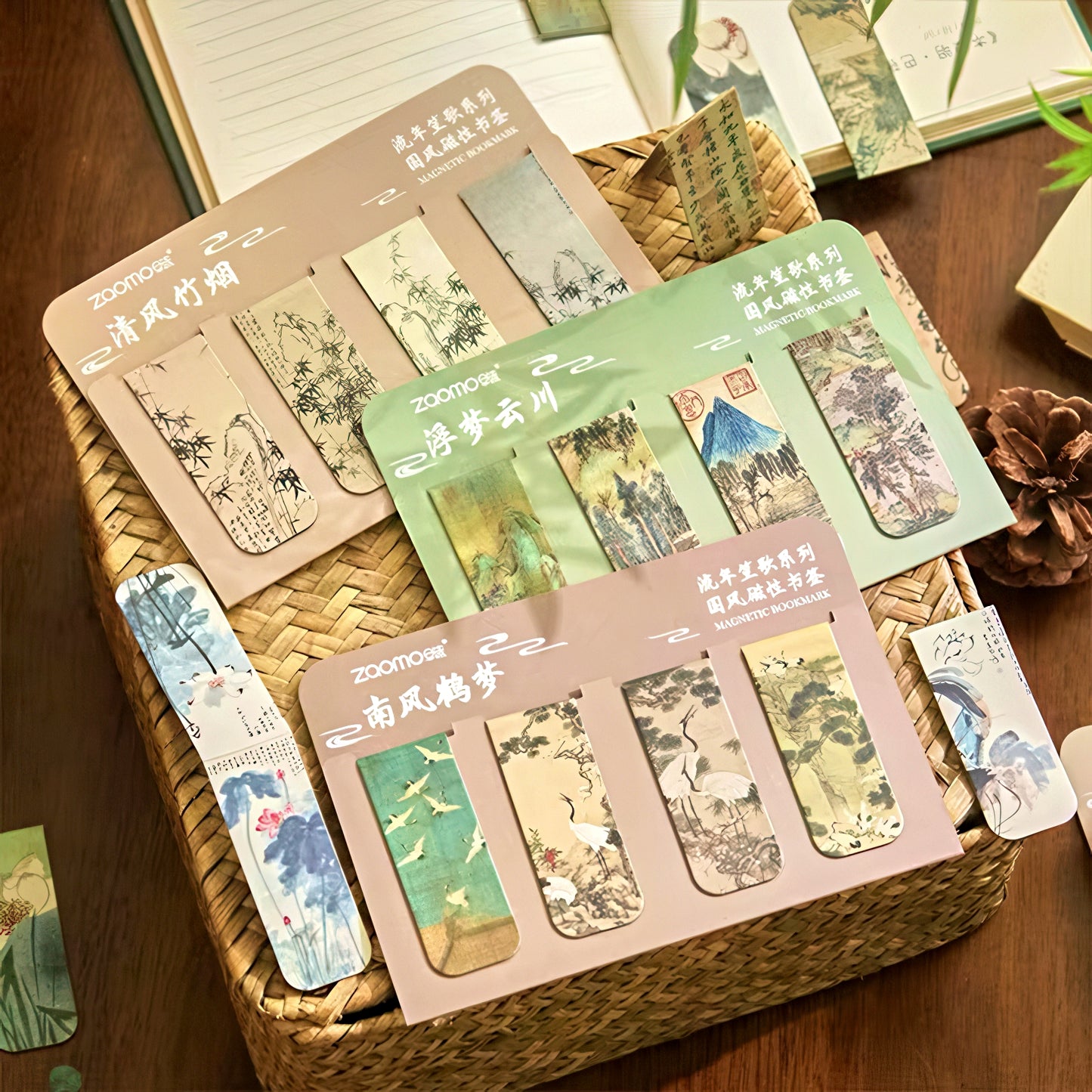 Ancient Chinese Painting Magnetic Bookmark Set