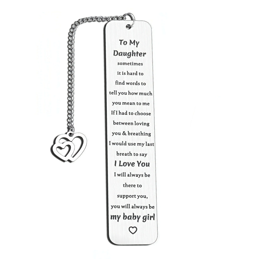 Stainless Steel Bookmark with Uplifting Message