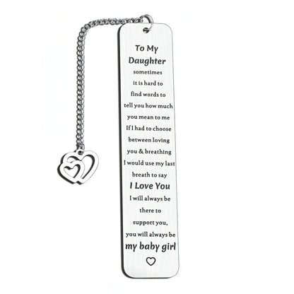Stainless Steel Bookmark with Uplifting Message
