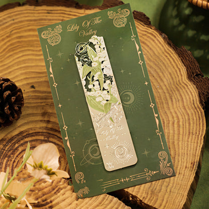 Romantic Flowers Metal Bookmark