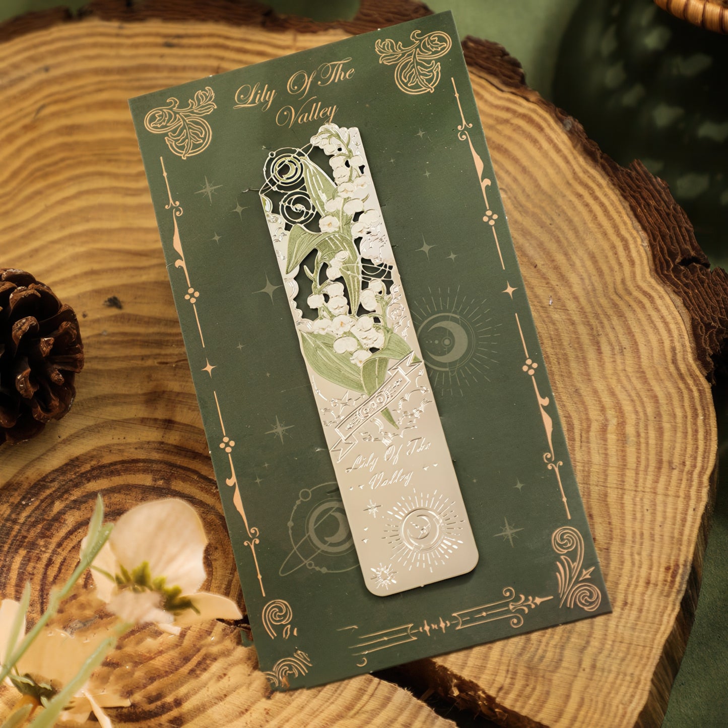 Romantic Flowers Metal Bookmark