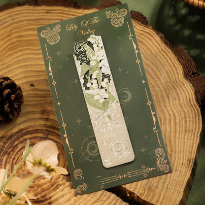 Romantic Flowers Metal Bookmark