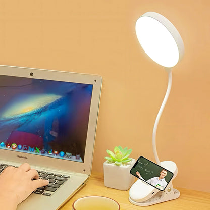 Portable Clip-on LED Desk Lamp with Flexible Hose Neck