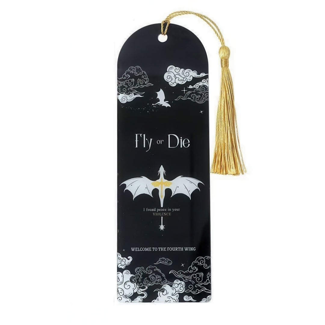 Fourth Wing Themed Acrylic Bookmark