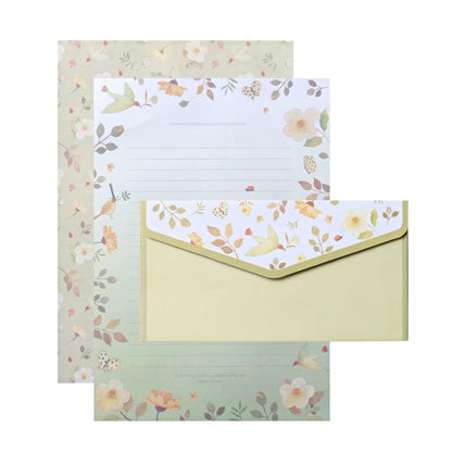 Retro Floral Theme Envelope Set