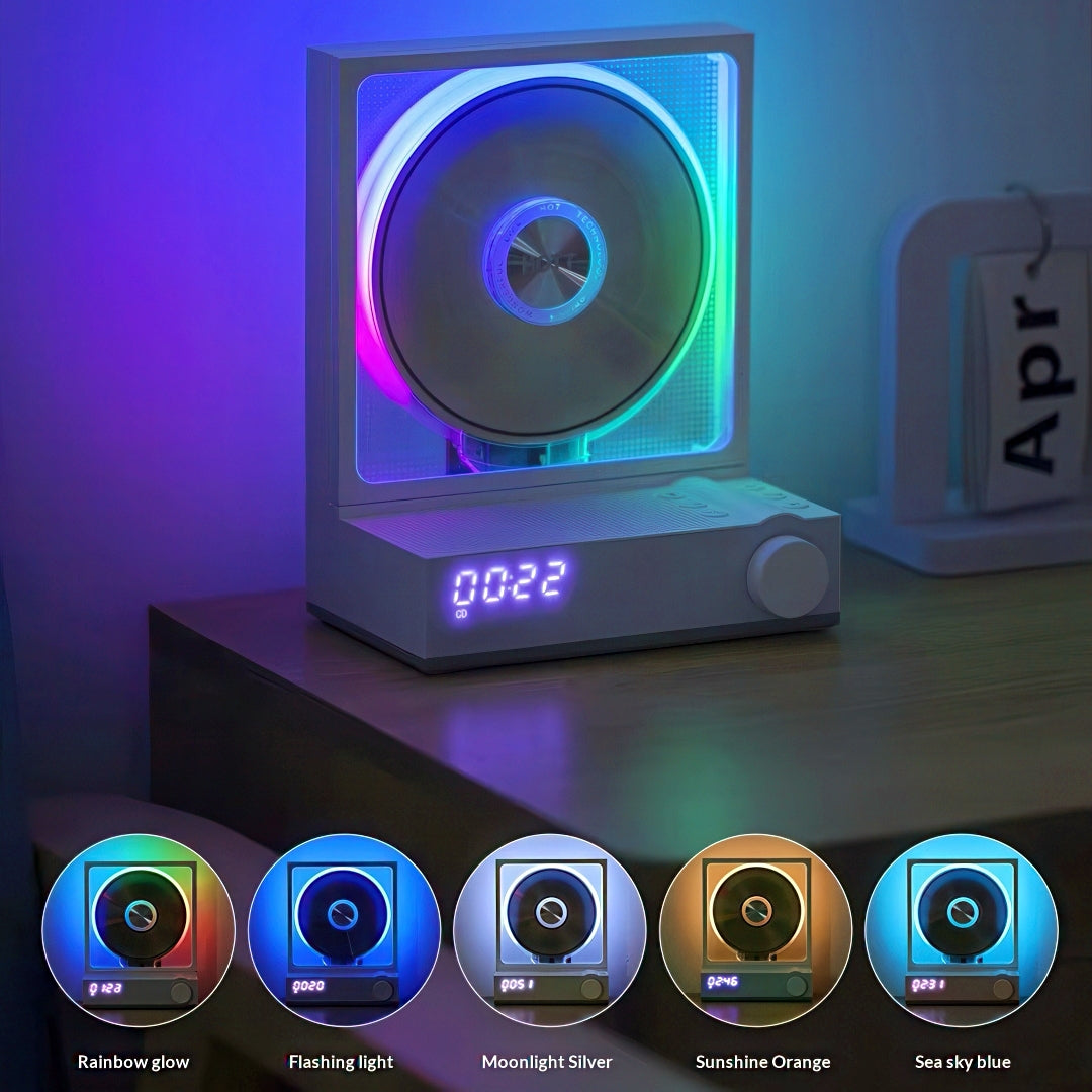 Portable Retro Bluetooth CD Player with HiFi Speaker