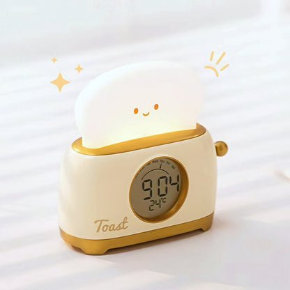 Cute Toaster Digital Clock with Nightlight