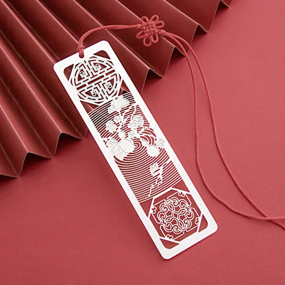 Chinese Themed Hollow Stainless Steel Bookmark