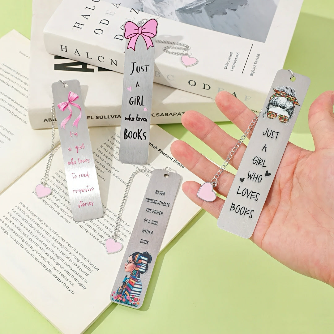 Cute Girly Stainless Steel Bookmark