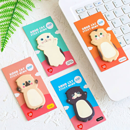 Cute Standing Cat Sticky Notes