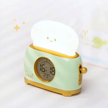 Cute Toaster Digital Clock with Nightlight