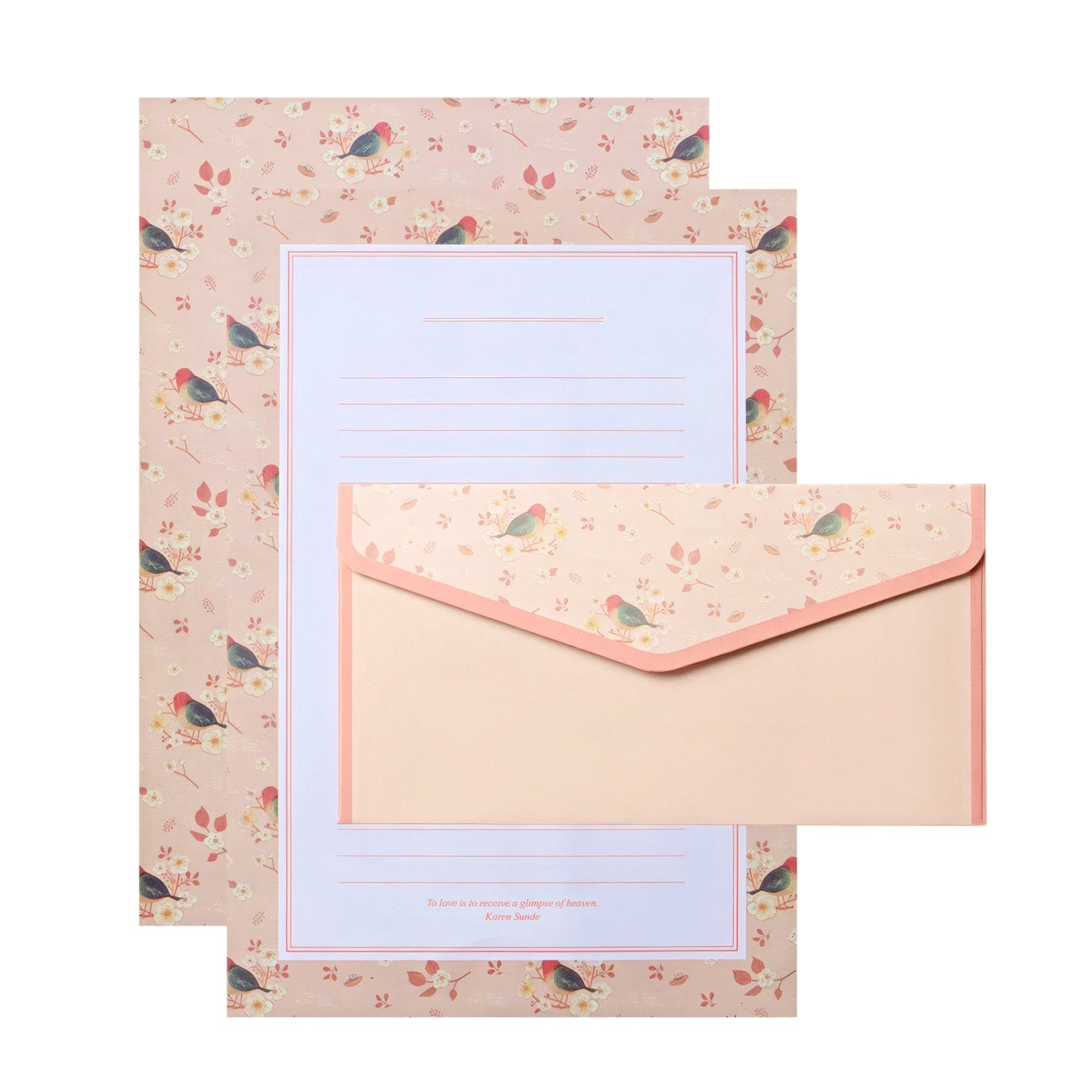 Retro Floral Theme Envelope Set
