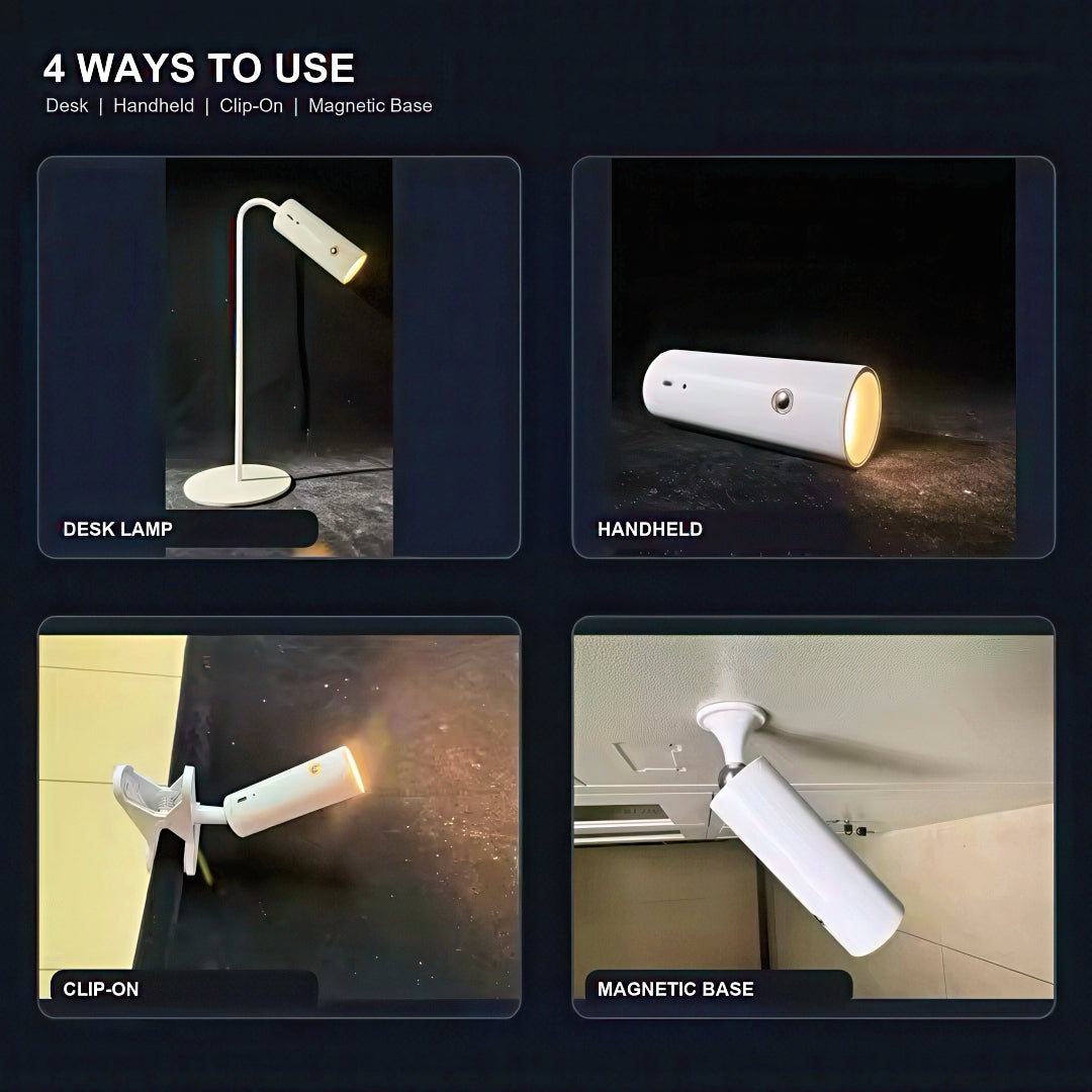 Rechargeable LED Desk Lamp with Detachable Magnetic Light Head