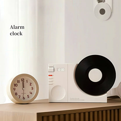 Rechargeable Bluetooth Speaker with Record Player Design