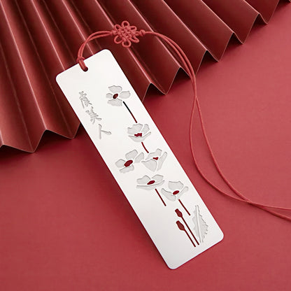 Chinese Themed Hollow Stainless Steel Bookmark