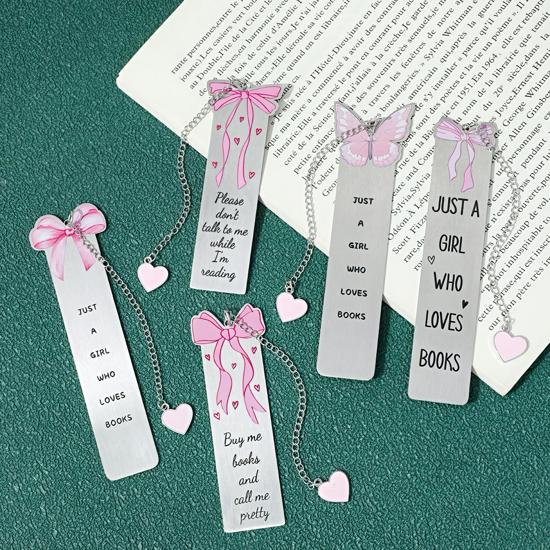 Cute Girly Stainless Steel Bookmark