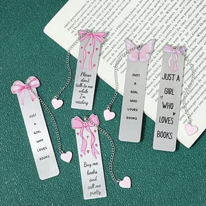 Cute Girly Stainless Steel Bookmark