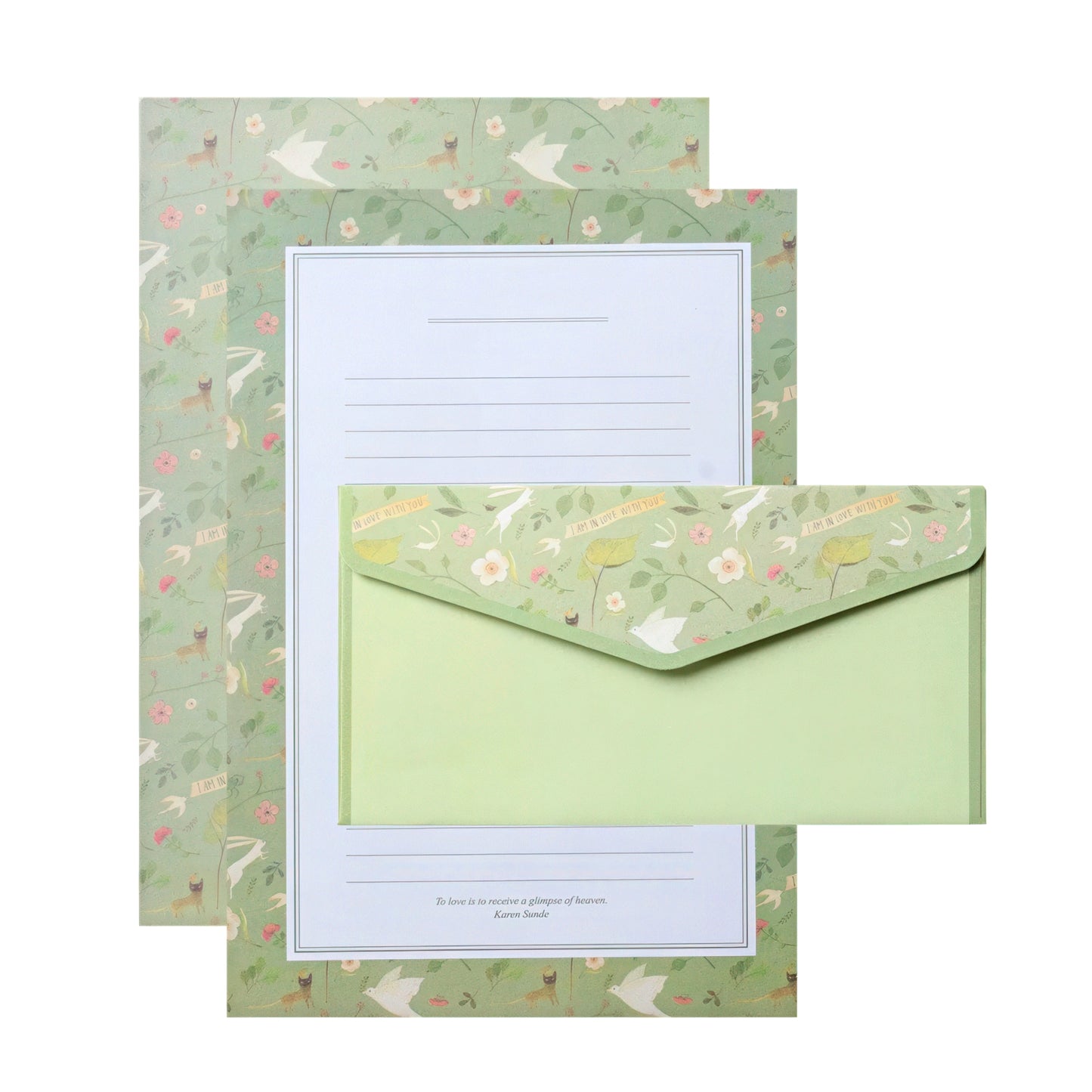 Retro Floral Theme Envelope Set