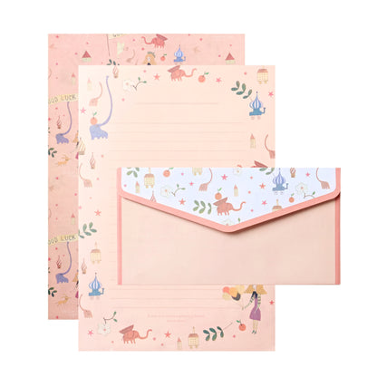 Retro Floral Theme Envelope Set