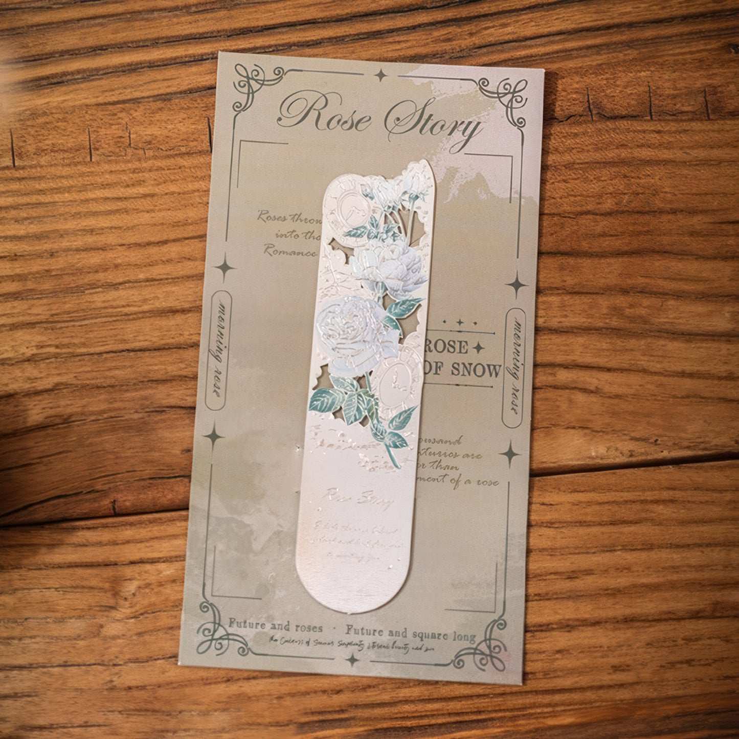 Romantic Flowers Metal Bookmark