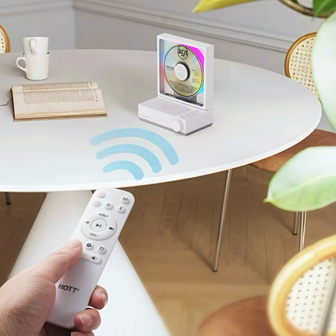 Portable Retro Bluetooth CD Player with HiFi Speaker