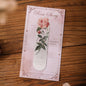 Romantic Flowers Metal Bookmark