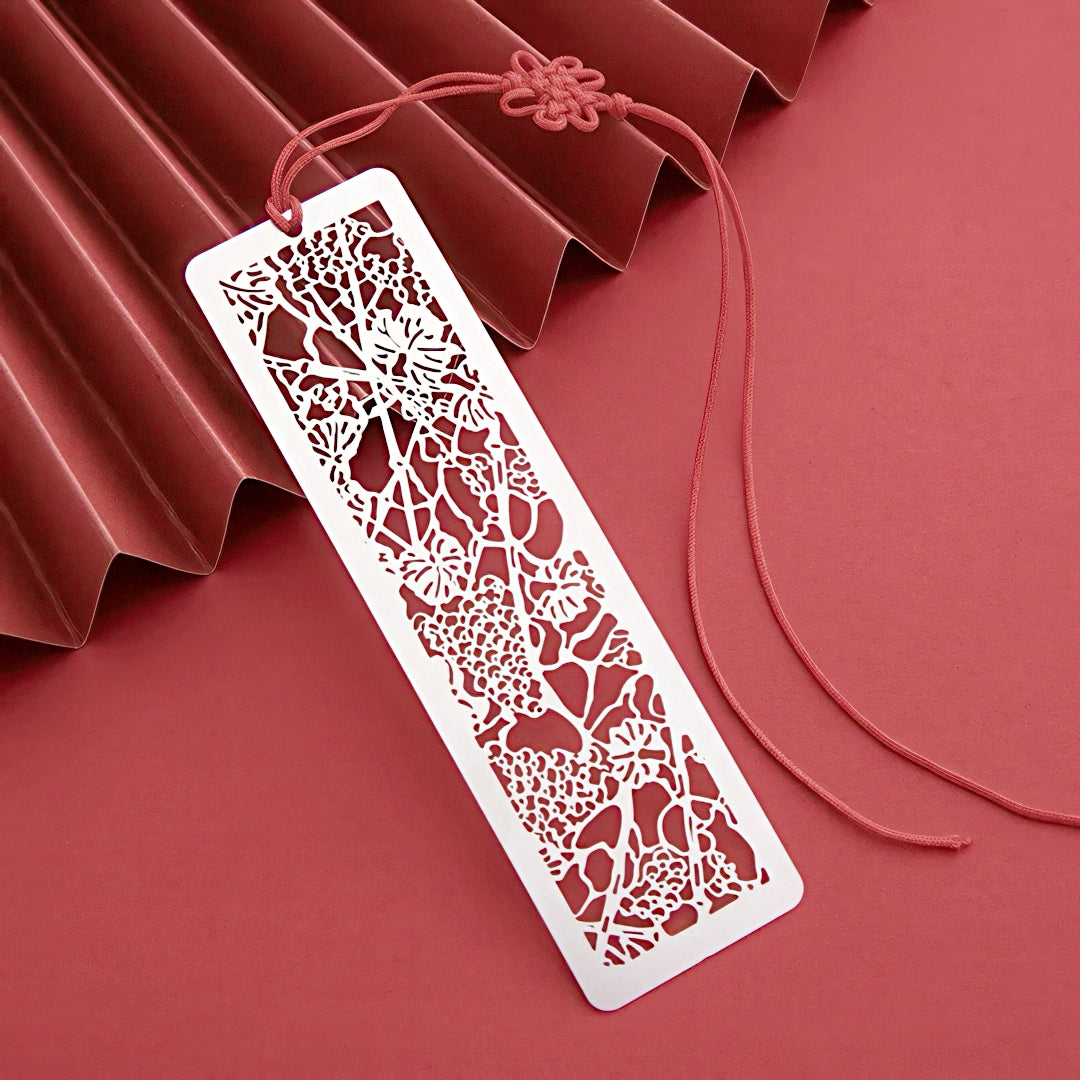 Chinese Themed Hollow Stainless Steel Bookmark