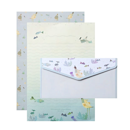 Retro Floral Theme Envelope Set