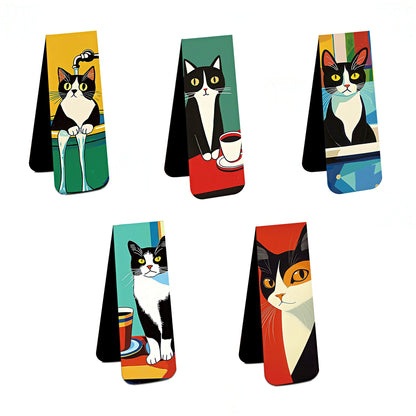 Simple and Fun Cat Magnetic Bookmark Set