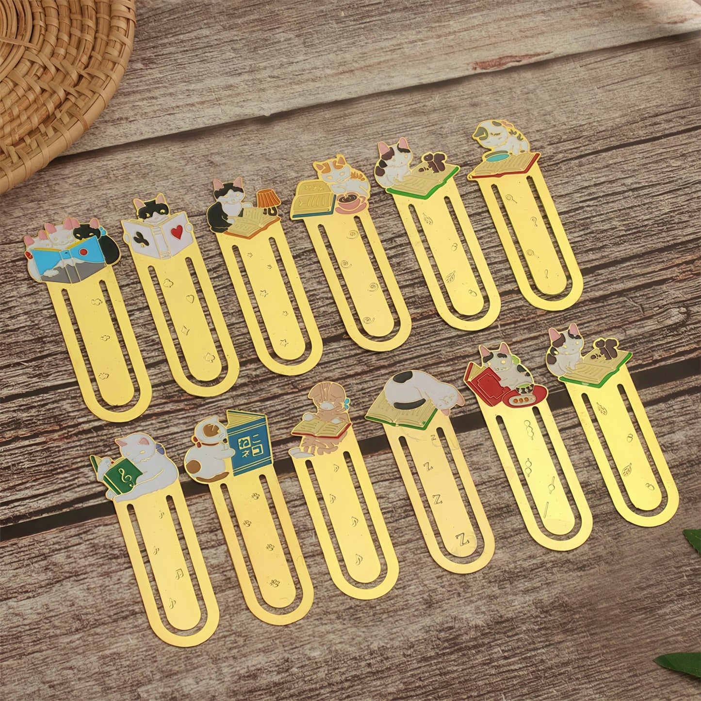 Pottering Cats Metal Bookmark