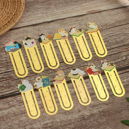 Pottering Cats Metal Bookmark