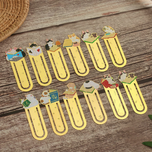 Pottering Cats Metal Bookmark