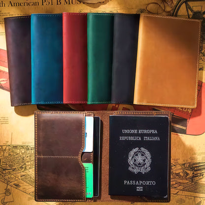Dyed Cowhide Multifunctional Passport Holder