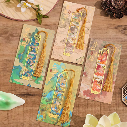 Ancient Chinese Painting Metal Bookmark