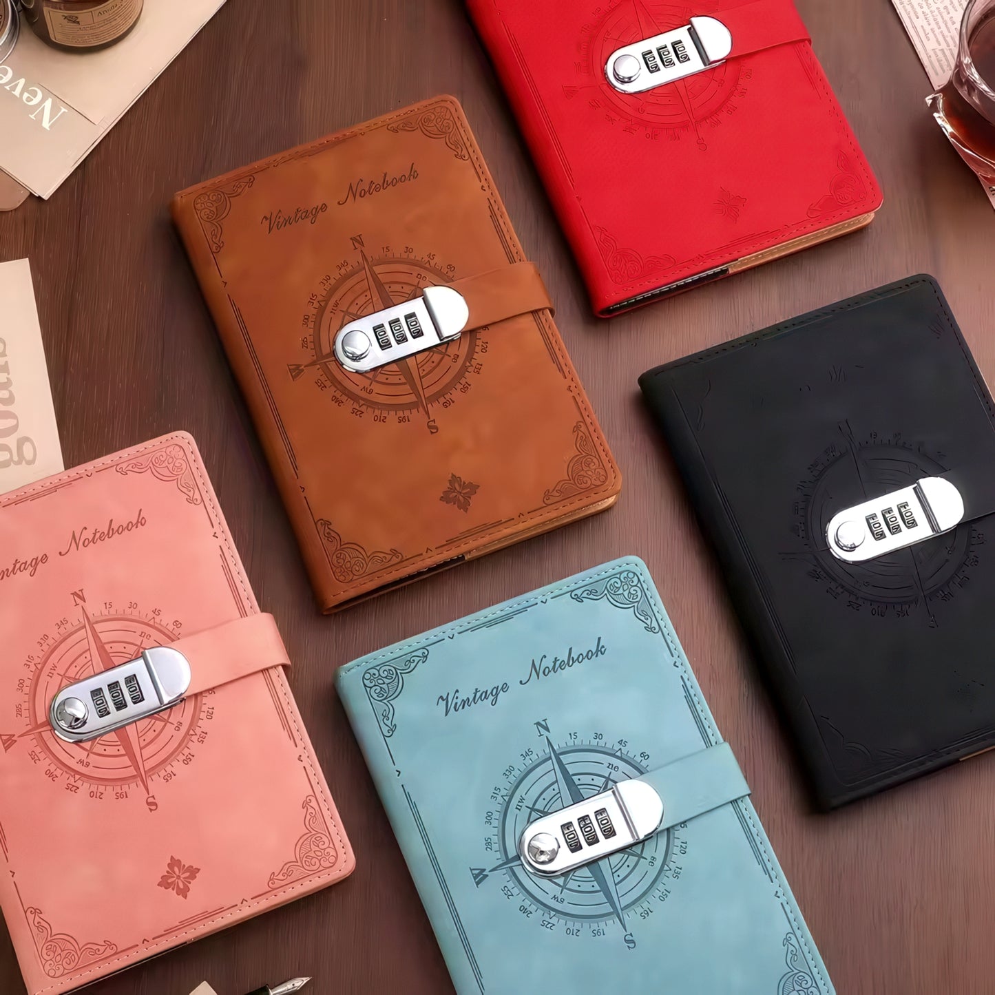 A5 Notebook with Combination Lock