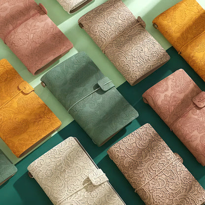 Morandi Color Floral Embossed Notebook