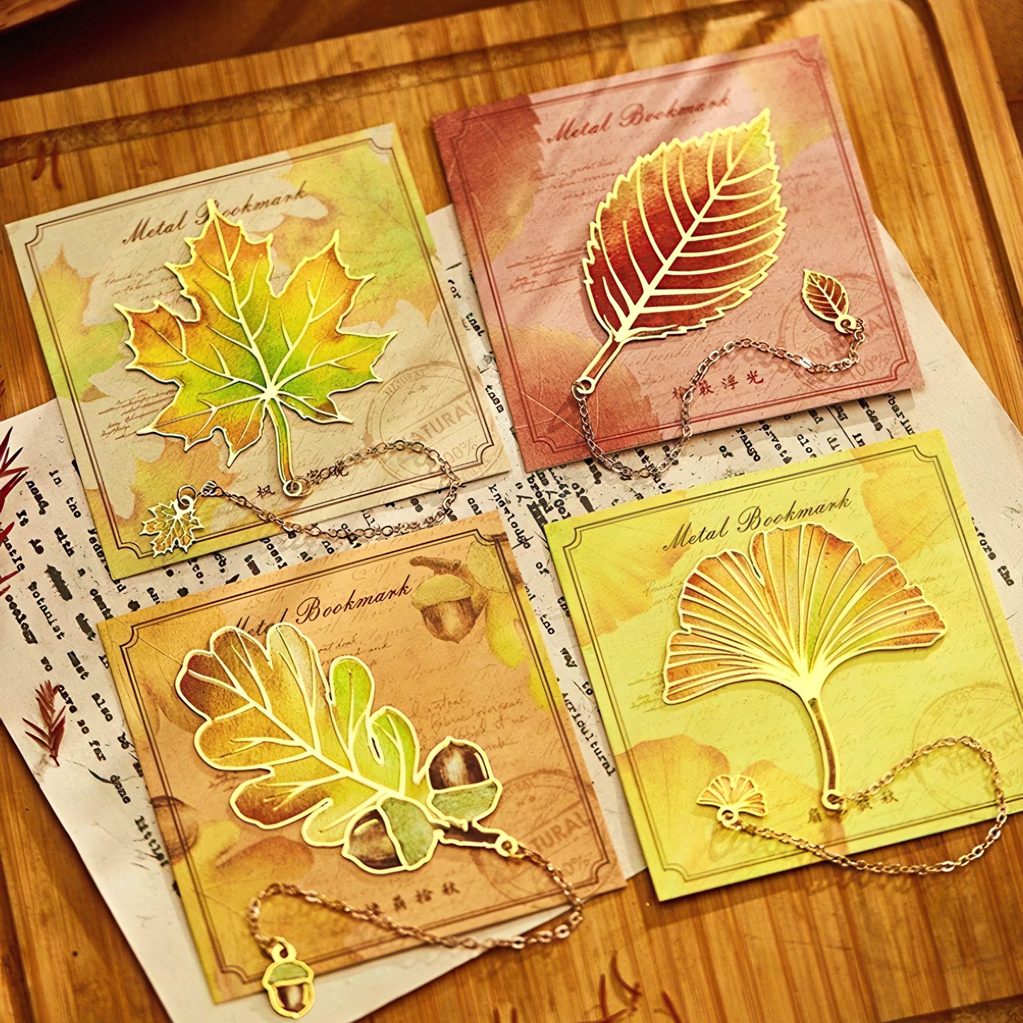 Autumn Leaf Metal Bookmark