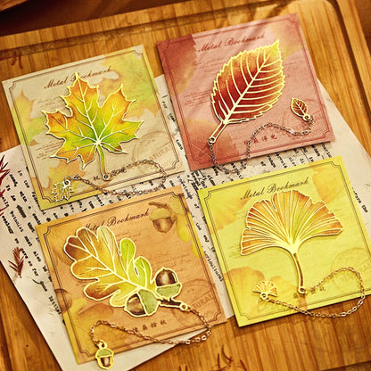 Autumn Leaf Metal Bookmark