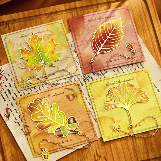 Autumn Leaf Metal Bookmark
