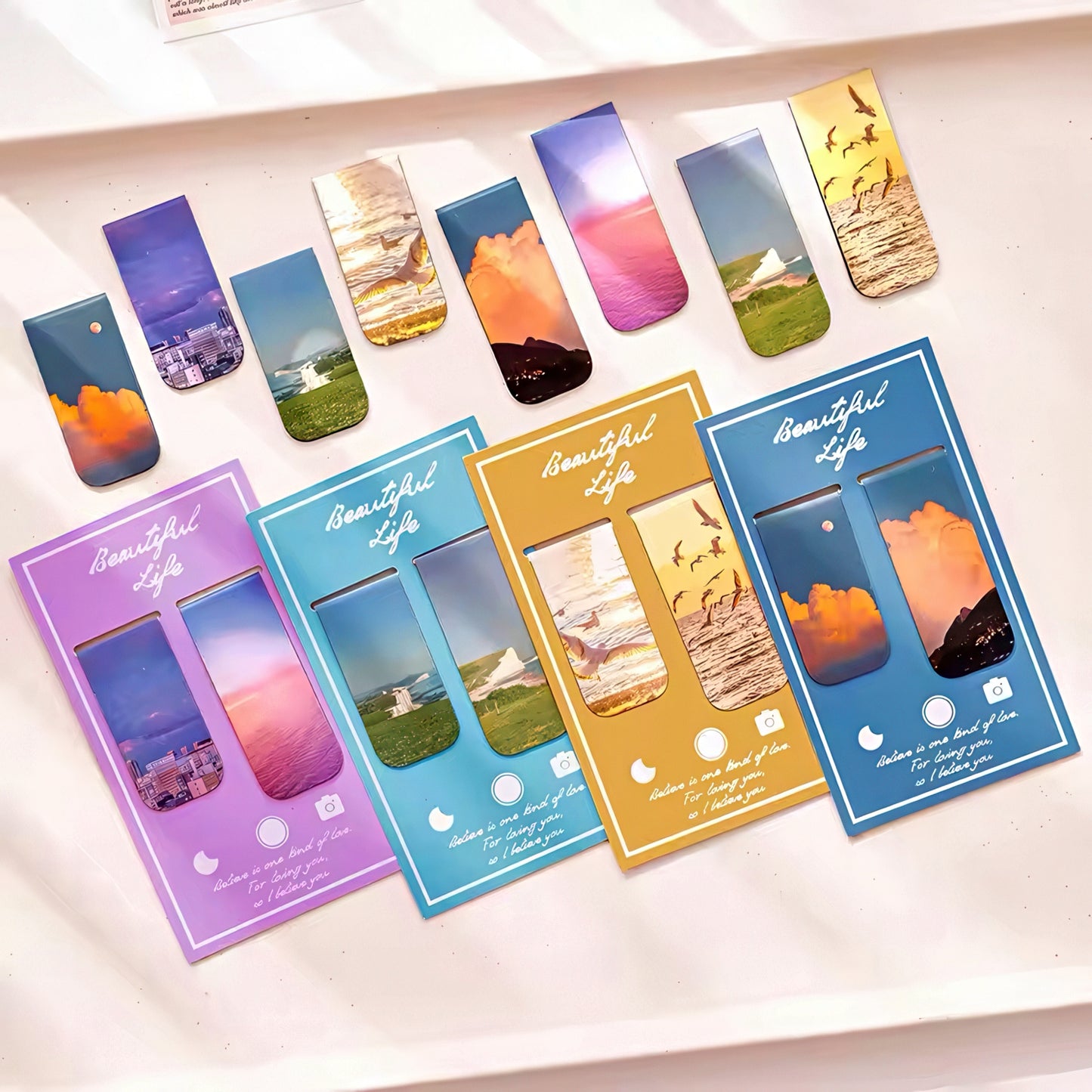 Beautiful Scenery Magnetic Bookmark Set