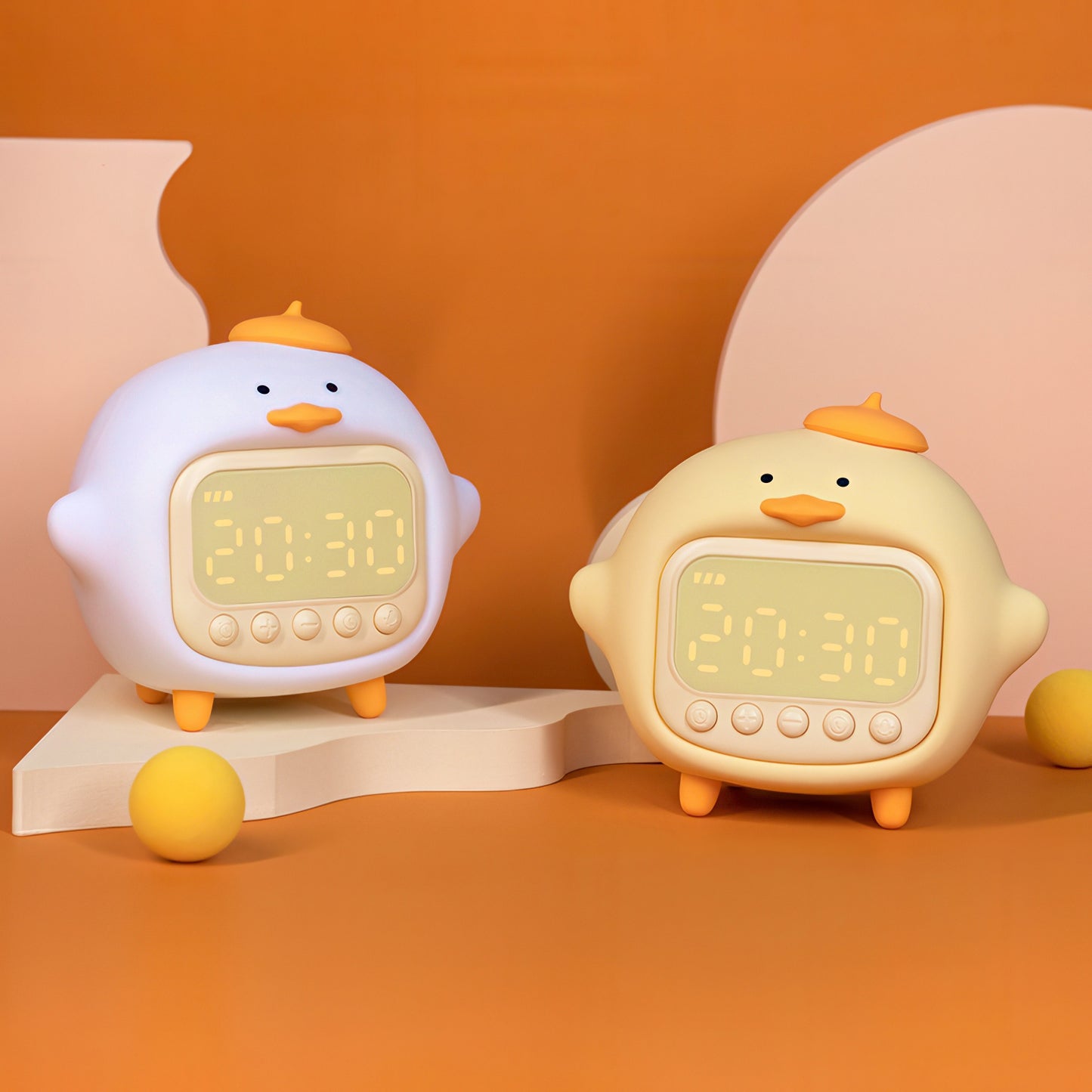 Cute Duck Alarm Clock with Nightlight