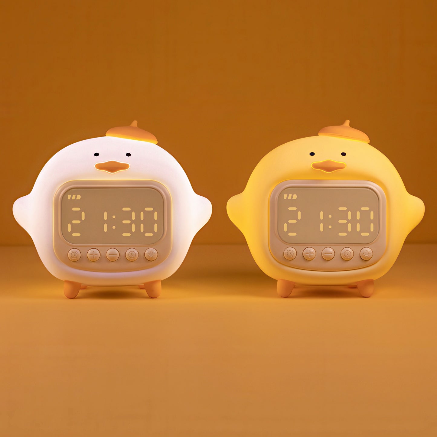 Cute Duck Alarm Clock with Nightlight