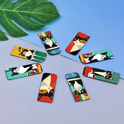 Simple and Fun Cat Magnetic Bookmark Set