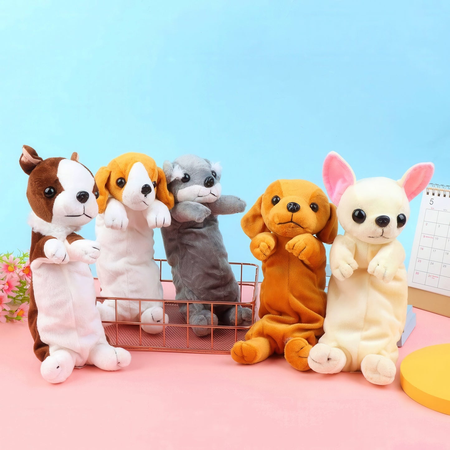 Cute Puppy Plush Pencil Case