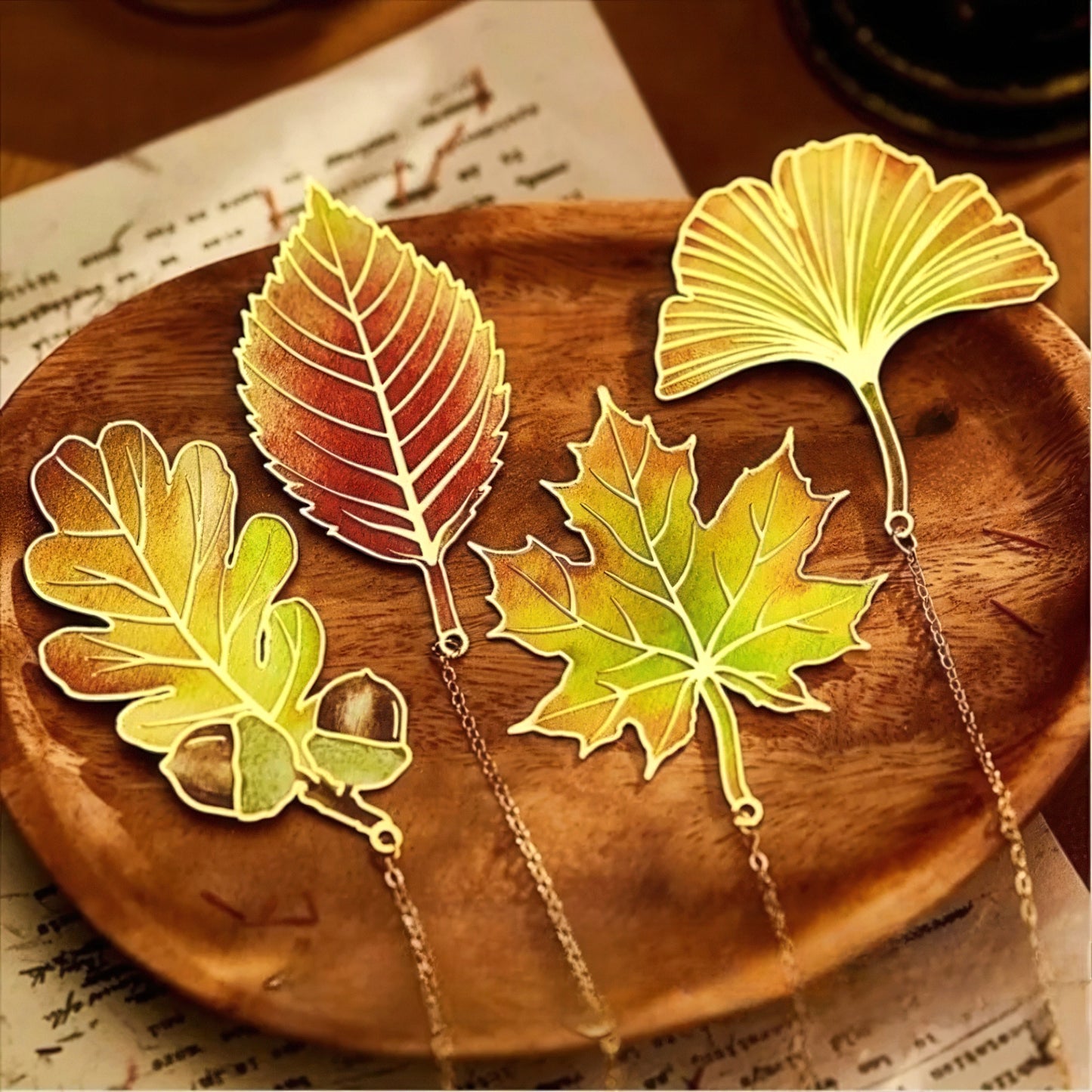 Autumn Leaf Metal Bookmark