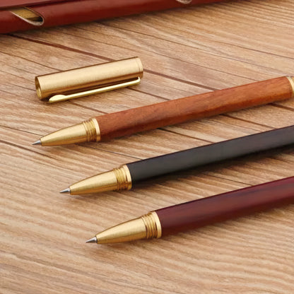 Wooden Rollerball Pen with Brass Cap