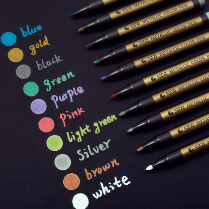 STA Metallic Color Marker Pen Set