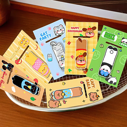 Cute Crawling Pet Magnetic Bookmark